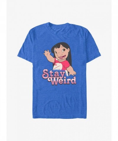 Disney Lilo & Stitch Stay Weird Unisex T-Shirt - Blue