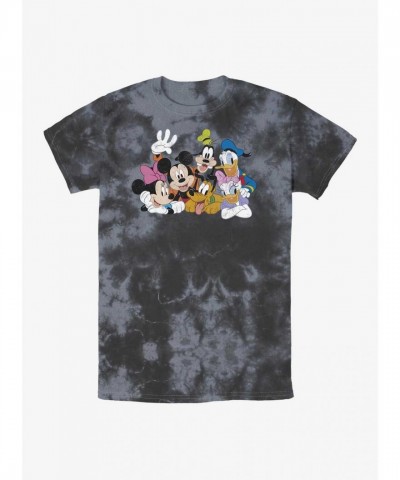 Disney All The Friends Mickey Mouse Tie-Dye T-Shirt - Unisex Multi