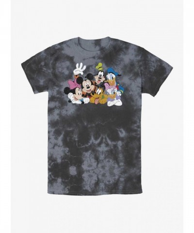 Disney All The Friends Mickey Mouse Tie-Dye T-Shirt - Unisex Multi