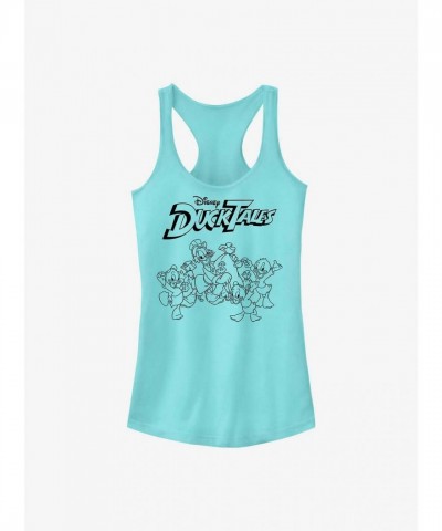 Disney Ducktales Blue Tie-Dye Girls Tank Top