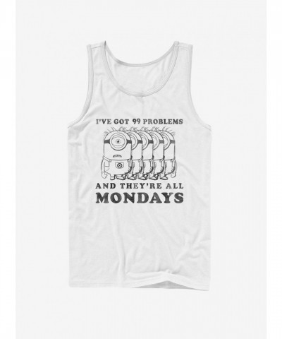 Despicable Me Minions White Tank Top for Minion Monday