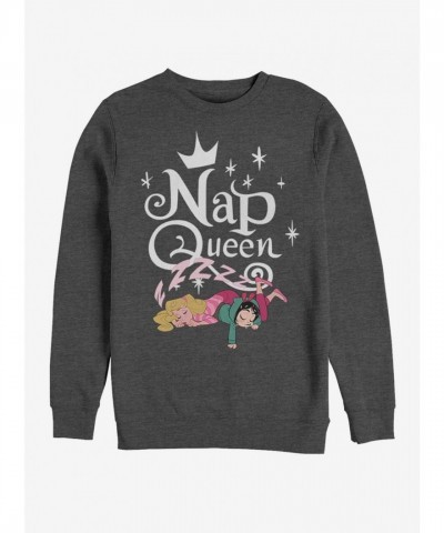 Disney Ralph Breaks The Internet Nap Queen Aurora Sweatshirt - Men's Black