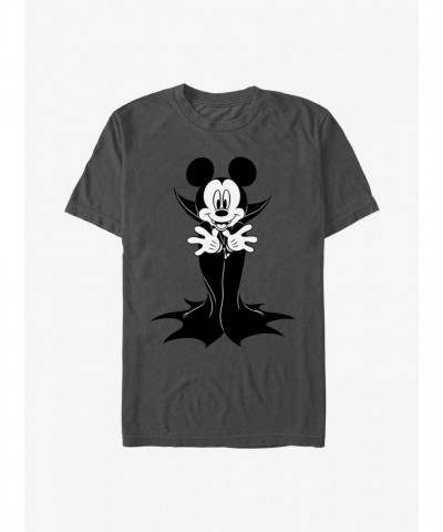 Disney Vampire Mickey Mouse Grey Lightweight T-Shirt for Men