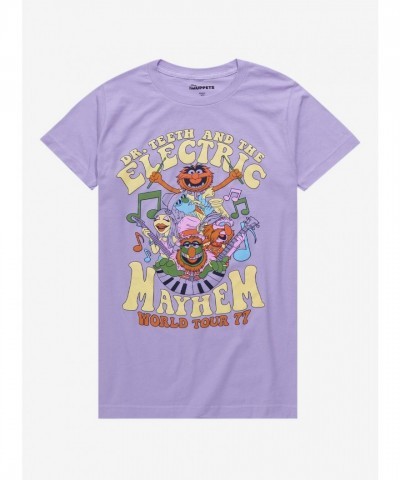 The Muppets Dr. Teeth And Electric Mayhem World Tour Pastel Purple T-Shirt for Girls