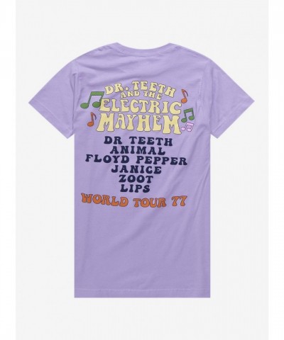 The Muppets Dr. Teeth And Electric Mayhem World Tour Pastel Purple T-Shirt for Girls