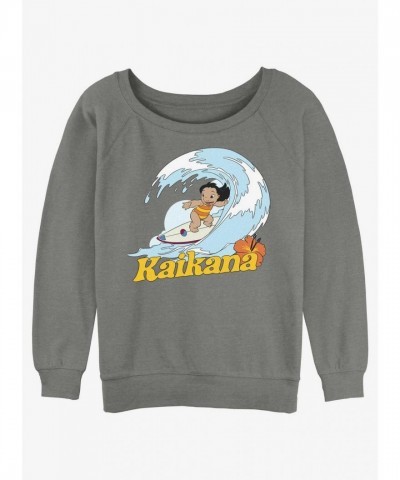 Disney Lilo & Stitch Grey Slouchy Sweatshirt for Girls