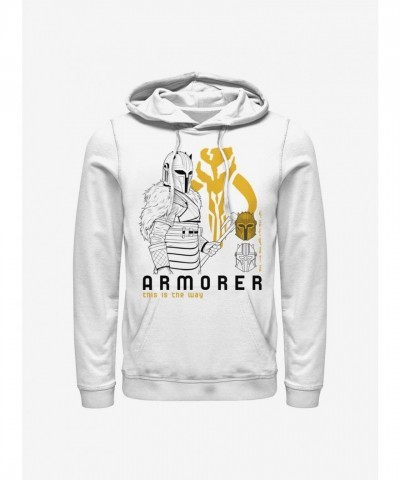 Mandalorian Armorer Hoodie - White Men's Unisex
