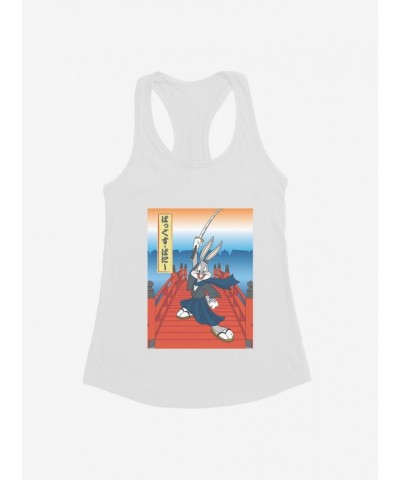 Looney Tunes Girls Cartoon Junior Tank Top Bugs Bunny Sword Japanese Text