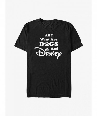 Disney Channel Dogs T-Shirt for Men - Black Lightweight Cotton
