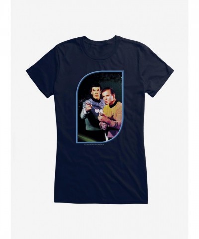 Star Trek Original Series Kirk Spock Ray Gun Tee for Girls