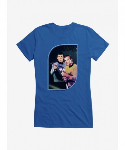 Star Trek Original Series Kirk Spock Ray Gun Tee for Girls