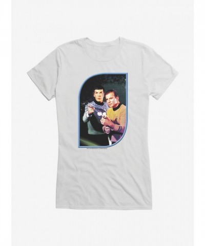 Star Trek Original Series Kirk Spock Ray Gun Tee for Girls