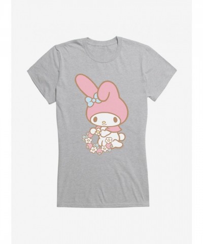 My Melody Flower Collecting Girls Cotton T-Shirt