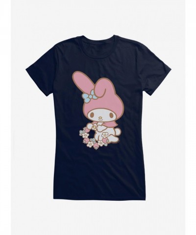 My Melody Flower Collecting Girls Cotton T-Shirt