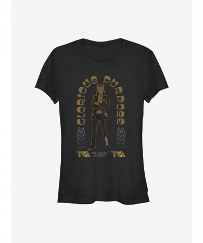 Marvel Loki Inspired Girls Arch Tee - Black