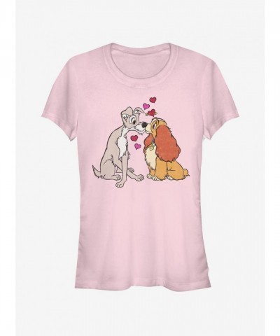 Disney Lady And The Tramp Girls T-Shirt in Pink - Comfortable and Lightweight