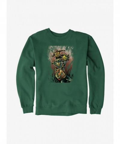 Teenage Mutant Ninja Turtles Group Battle Brown Sweatshirt for Men