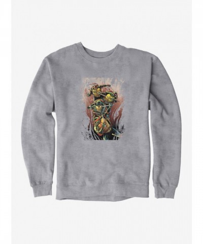 Teenage Mutant Ninja Turtles Group Battle Brown Sweatshirt for Men