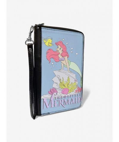 Disney Flounder and Ariel Zip-Around Wallet for Essentials