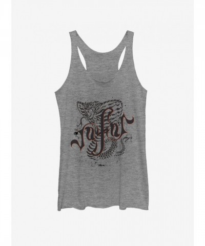 Disney's Aladdin Grey Neon Jafar Girls Tank Top