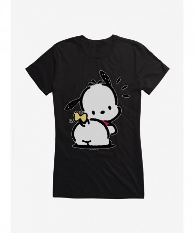 Pochacco Butterfly Bop Girls Cotton T-Shirt