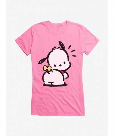 Pochacco Butterfly Bop Girls Cotton T-Shirt