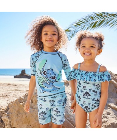 Stitch Tropical UV Protection Rash Guard for Kids