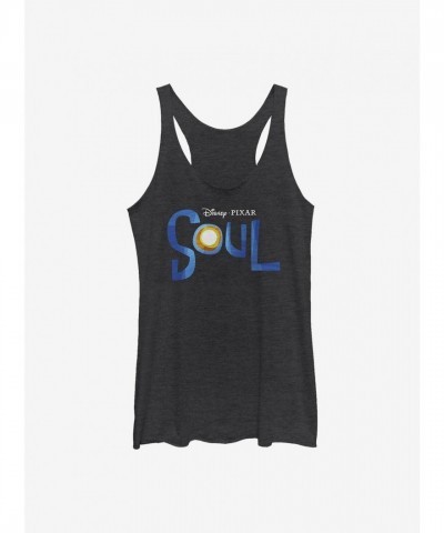 Disney Pixar Soul Movie Logo Girls Tank Top - Black