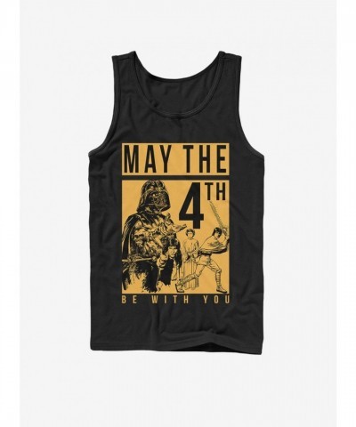 Star Wars May the Fourth Box Design Men's Tank Top - Black