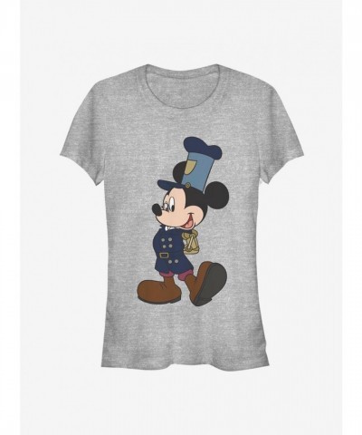 Disney Classic Mickey Mouse Conductor Grey T-Shirt for Girls
