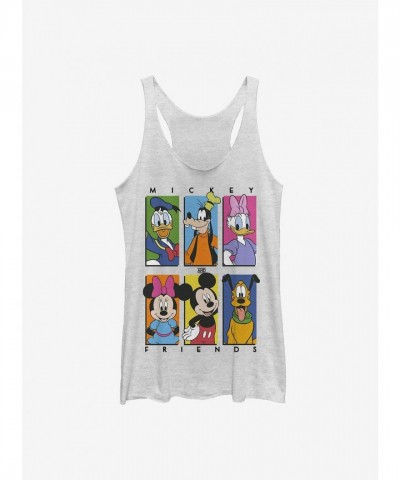 Disney Girls White Mickey Mouse Graphic Tank Top