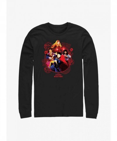 Marvel Heroes Badge Doctor Strange Multiverse Long Sleeve T-Shirt - Men's Black