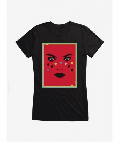 DC Comics Birds Of Prey Harley Quinn Cute Heart Design Girls T-Shirt