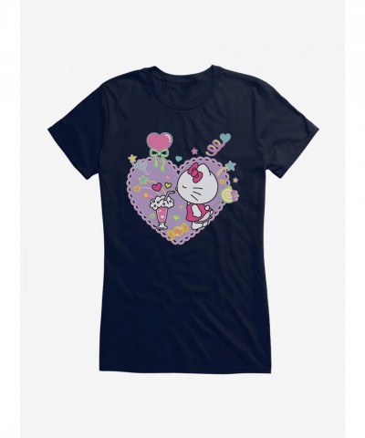 Hello Kitty Sugar Rush T-Shirt for Girls - Lightweight Cotton