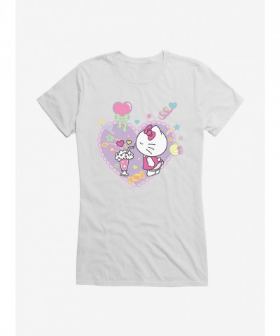 Hello Kitty Sugar Rush T-Shirt for Girls - Lightweight Cotton