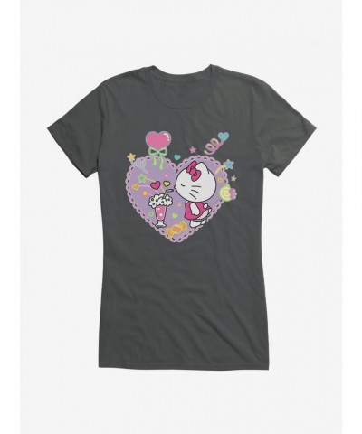 Hello Kitty Sugar Rush T-Shirt for Girls - Lightweight Cotton