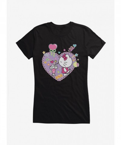 Hello Kitty Sugar Rush T-Shirt for Girls - Lightweight Cotton