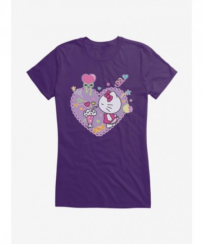 Hello Kitty Sugar Rush T-Shirt for Girls - Lightweight Cotton
