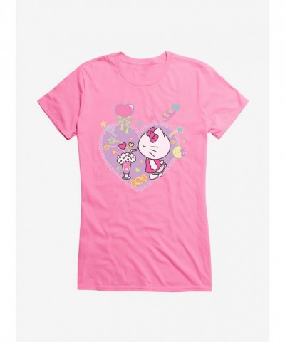 Hello Kitty Sugar Rush T-Shirt for Girls - Lightweight Cotton