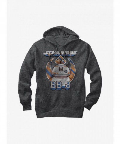Star Wars The Force Awakens Unisex BB-8 Droid Heather Charcoal Hoodie - Blue