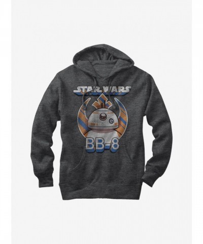 Star Wars The Force Awakens Unisex BB-8 Droid Heather Charcoal Hoodie - Blue