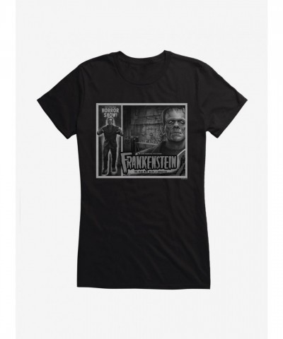Frankenstein's Monster Graphic Tee for Girls - Black & White