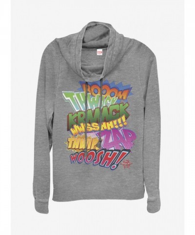 Marvel Grey Cowlneck Lightweight Top for Girls