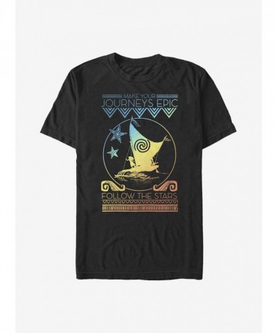 Disney Moana Star Guided Unisex T-Shirt - Black