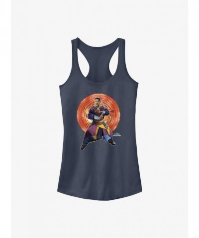 Marvel Girls' Doctor Strange Tank Top - Wong Style in Blue