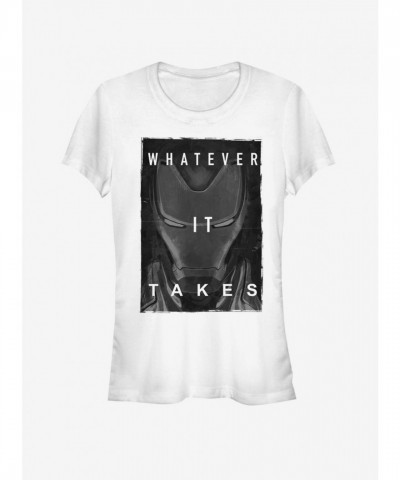Marvel Girls Dark Ironman T-Shirt - White Cotton