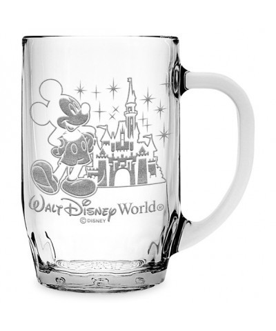 Arribas Brothers Mickey Mouse & Cinderella Castle Personalized Glass Mug - Large Size
