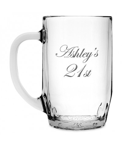 Arribas Brothers Mickey Mouse & Cinderella Castle Personalized Glass Mug - Large Size
