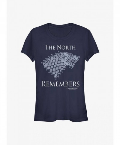 Game Of Thrones Girls T-Shirt - Stark North Remembers Blue