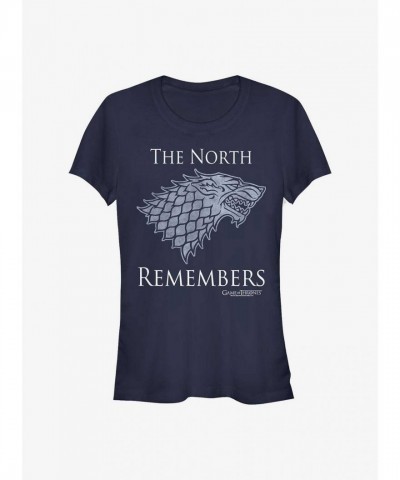 Game Of Thrones Girls T-Shirt - Stark North Remembers Blue